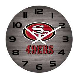 San Francisco 49ers Weathered 16" Clock