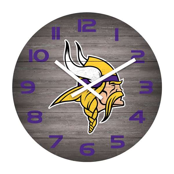 Minnesota Vikings Weathered 16" Clock