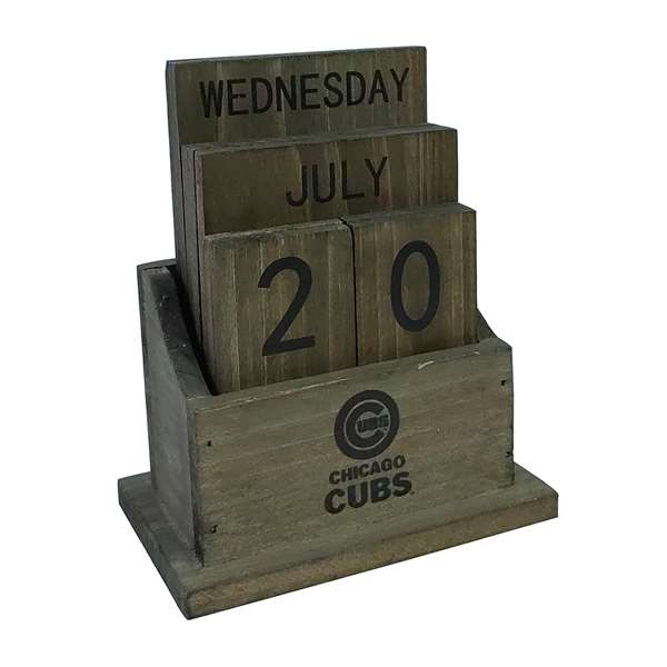 Chicago Cubs Wood Block Calendar  