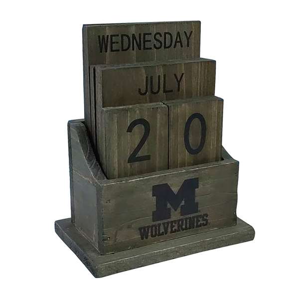 University of Michigan Wood Block Calendar