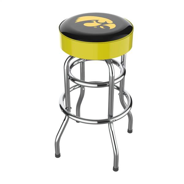 University Of Iowa Chrome Bar Stool  