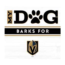 Las Vegas Golden Knights My Dog Barks White Wall Art