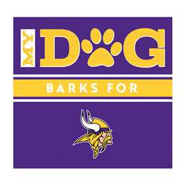 Minnesota Vikings My Dog Barks Purple Wall Art
