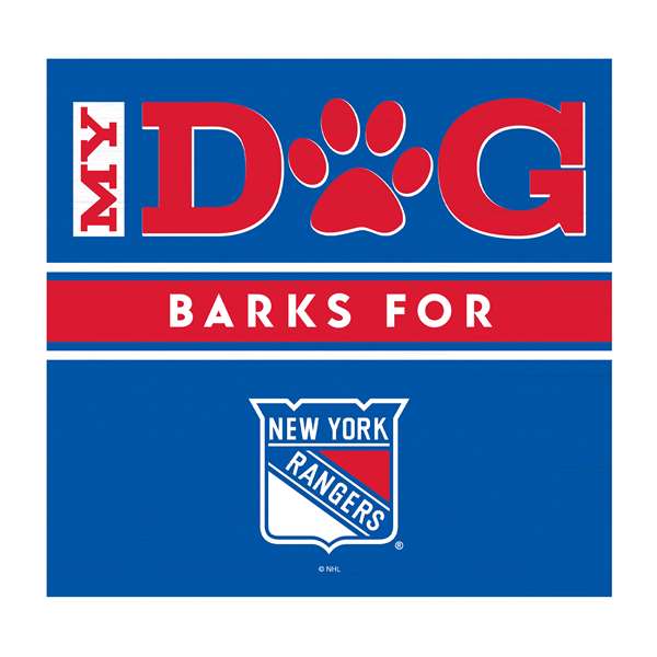 New York Rangers My Dog Barks Color Wall Art