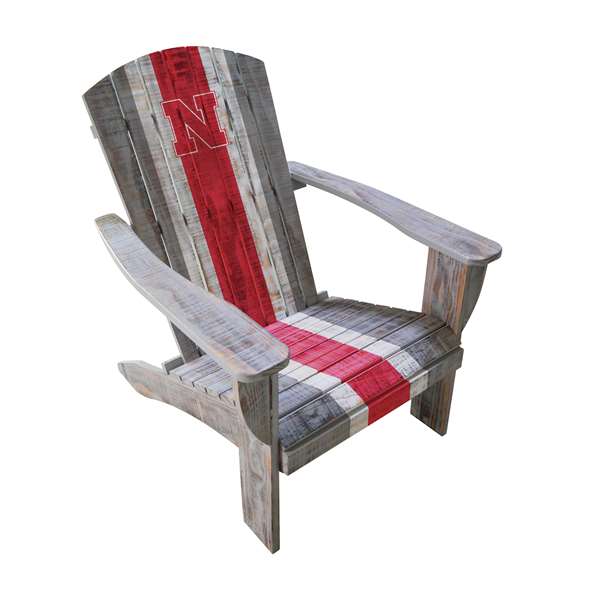 Univiersity Of Nebraska Wooden Adirondack Chair