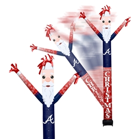 Atlanta Braves Inflatable Crazy Christmas Santa Sports Fan 8 ft Tall 