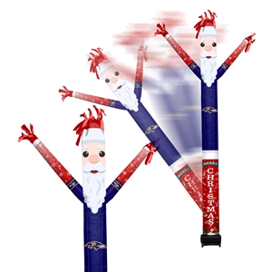 Baltimore Ravens Inflatable Crazy Christmas Santa Sports Fan  8 ft Tall 