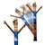 Los Angeles Dodgers Inflatable Crazy Halloween Scarecrow Sports Fan 8 ft Tall 