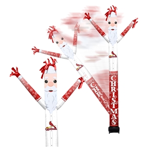 St. Louis Cardinals Inflatable Crazy Christmas Santa Sports Fan 8 ft Tall 