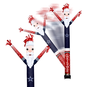 Dallas Cowboys Inflatable Crazy Christmas Santa Sports Fan  8 ft Tall 