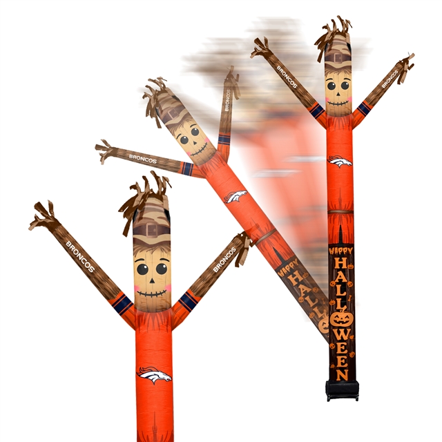 Denver Broncos Inflatable Crazy Halloween Scarecrow Sports Fan  8 ft Tall 