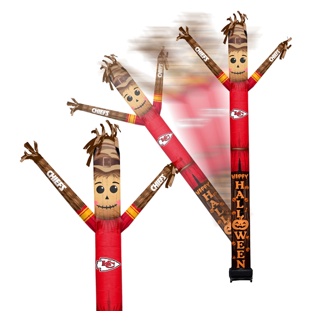 Kansas City Chiefs Inflatable Crazy Halloween Scarecrow Sports Fan  8 ft Tall 