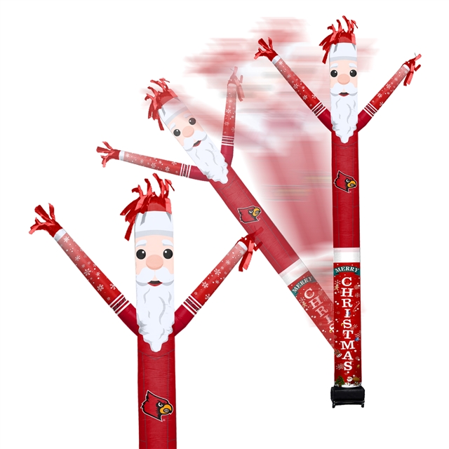 Louisville Cardinals Inflatable Crazy Christmas Santa Sports Fan 8 ft Tall 
