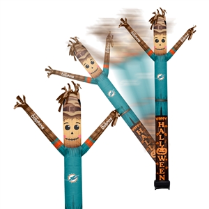 Miami Dolphins Inflatable Crazy Halloween Scarecrow Sports Fan  8 ft Tall 