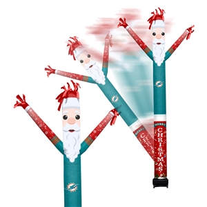 Miami Dolphins Inflatable Crazy Christmas Santa Sports Fan  8 ft Tall 