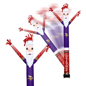 Minnesota Vikings Inflatable Crazy Christmas Santa Sports Fan  8 ft Tall 