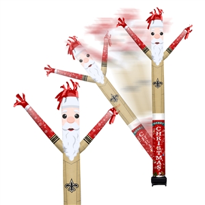 New Orleans Saints Inflatable Crazy Christmas Santa Sports Fan  8 ft Tall 