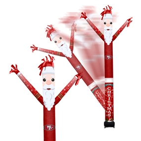 San Francisco 49Ers Inflatable Crazy Christmas Santa Sports Fan  8 ft Tall 