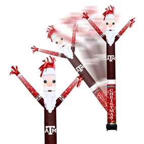 Texas A&M Inflatable Crazy Christmas Santa Sports Fan 8 ft Tall 