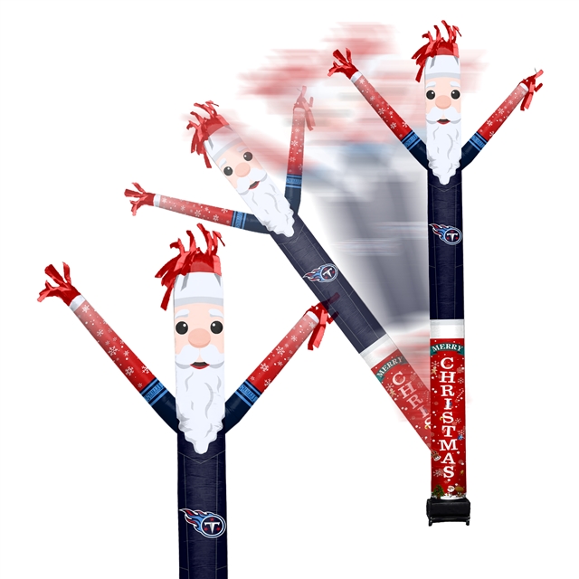 Tennessee Titans Inflatable Crazy Christmas Santa Sports Fan  8 ft Tall 