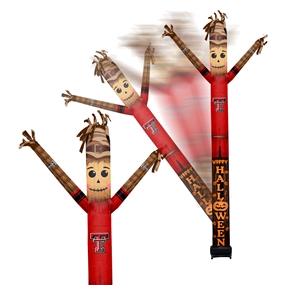 Texas Tech Red Raiders Inflatable Crazy Halloween Scarecrow Sports Fan 8 ft Tall 