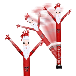 Texas Tech Red Raiders Inflatable Crazy Christmas Santa Sports Fan 8 ft Tall 