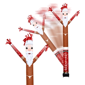 Texas Longhorns Inflatable Crazy Christmas Santa Sports Fan 8 ft Tall 