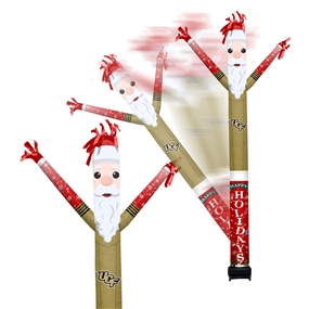 Central Florida Knights Inflatable Crazy Christmas Santa Sports Fan 8 ft Tall 