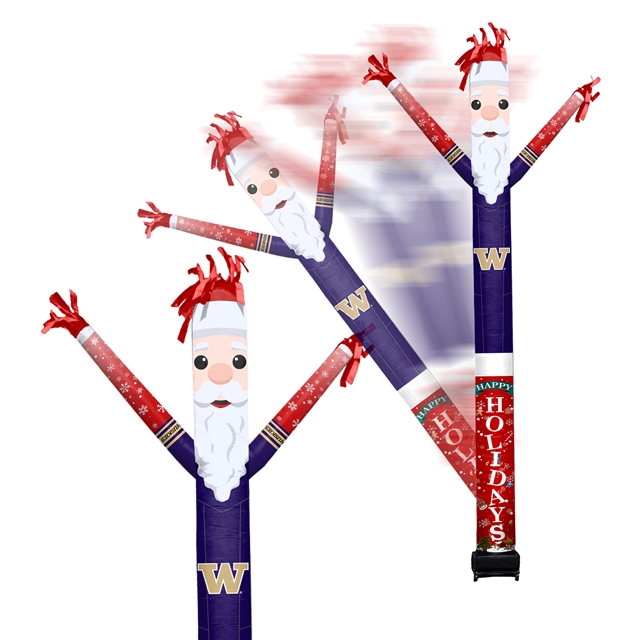 Washington Huskies Inflatable Crazy Christmas Santa Sports Fan 8 ft Tall 