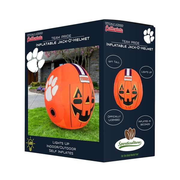 Clemson Tigers Inflatable Jack-O'-Helmet Halloween Yard Decoration  