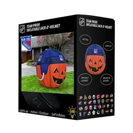 New York Hockey Rangers Inflatable Jack-O'-Helmet Halloween Yard Decoration  