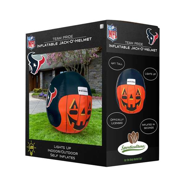 Houston Texans Inflatable Jack-O'-Helmet Halloween Yard Decoration  