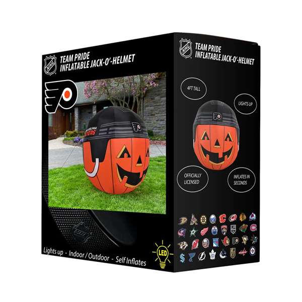 Philadelphia Hockey Flyers Inflatable Jack-O'-Helmet Halloween Yard Decoration  