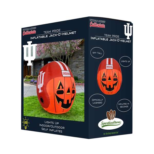 Indiana Hoosiers Inflatable Jack-O'-Helmet Halloween Yard Decoration  