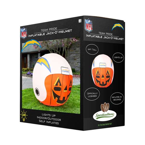 Los Angeles Chargers Inflatable Jack-O'-Helmet Halloween Yard Decoration  