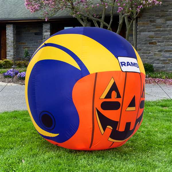 Los Angeles Rams Inflatable Jack-O'-Helmet Halloween Yard Decoration  