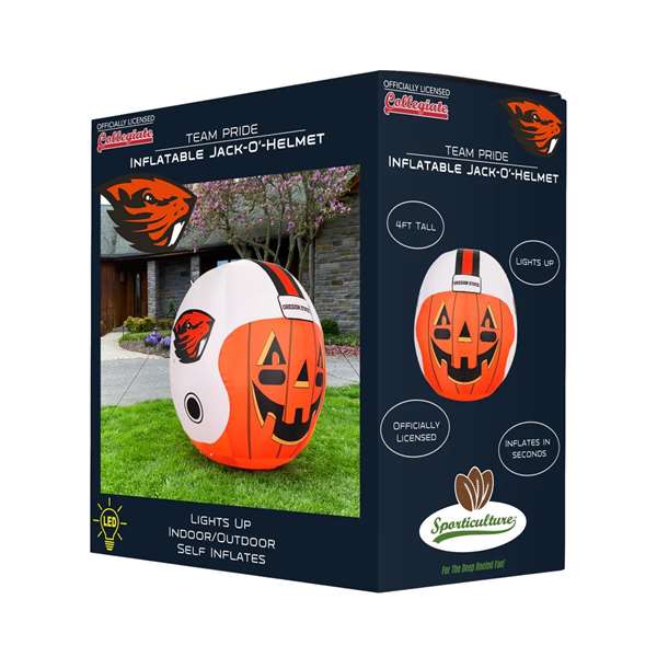 Oregon State Beavers Inflatable Jack-O'-Helmet Halloween Yard Decoration  