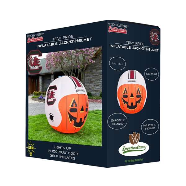 South Carolina Gamecocks Inflatable Jack-O'-Helmet Halloween Yard Decoration  