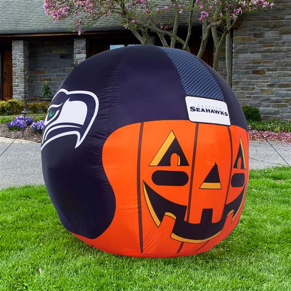 Seattle Seahawks Inflatable Jack-O'-Helmet Halloween Yard Decoration  