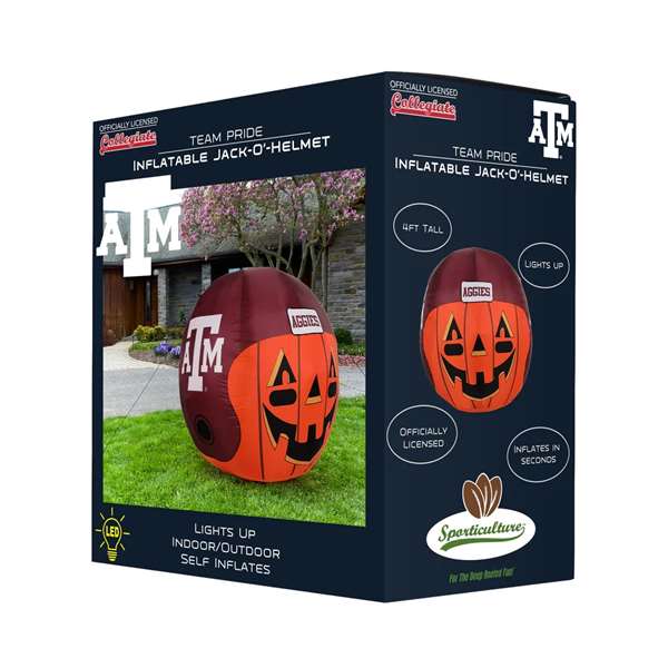Texas A&M Aggies Inflatable Jack-O'-Helmet Halloween Yard Decoration  
