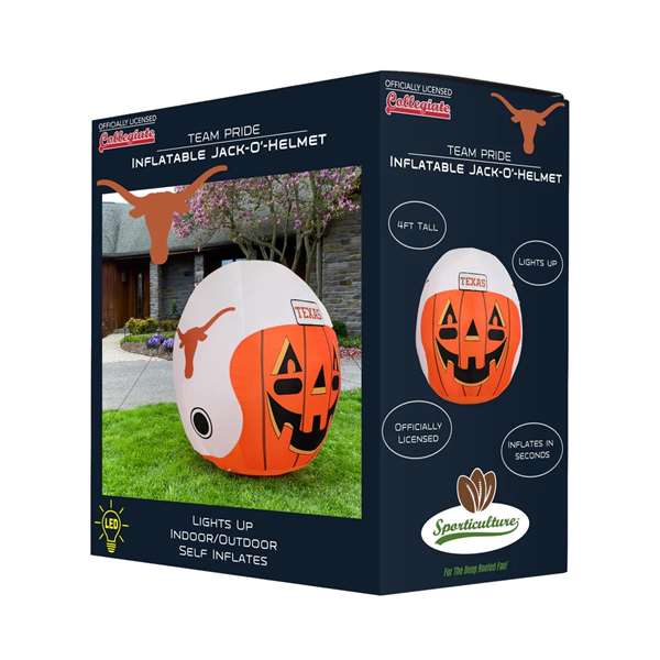 Texas Longhorns Inflatable Jack-O'-Helmet Halloween Yard Decoration  