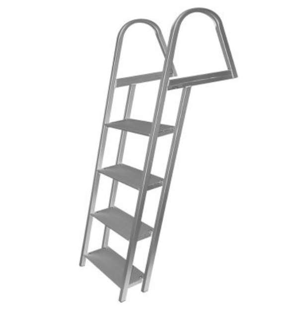 JIF Marine 4-Step Ladder Aluminum w/Mounting Hardware Boat - Dock Ladder