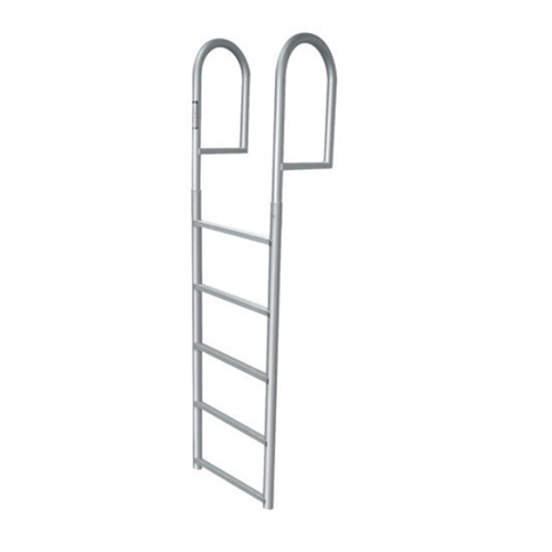 JIF Marine 5-Step Stationary Ladder Aluminum Boat - Dock Ladder