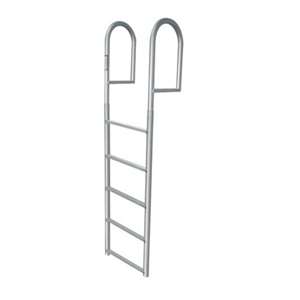 JIF Marine 5-Wide Step Stationary Ladder Aluminum Boat - Dock Ladder