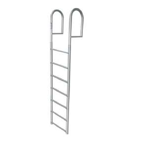 JIF Marine 7-Wide Step Stationary Ladder Aluminum Boat - Dock Ladder