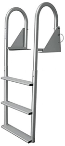 JIF Marine 7-Wide Step Ladder Aluminum Boat - Dock Ladder