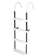 JIF Marine 4-Step Gunwale 7" Hook Ladder Stainless 316 Boat - Dock Ladder   