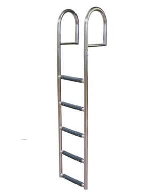 JIF Marine 5-Step Stationary Dock Ladder Stainless 316 Boat - Dock Ladder