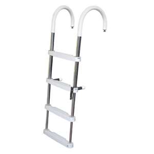 JIF Marine 4-Step Telescoping Ponton Ladder Stainless 317 Boat - Dock Table