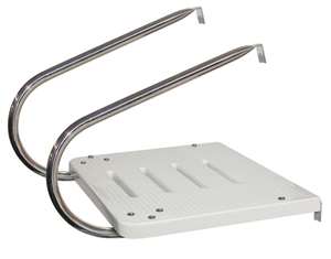 JIF Marine I/O Transom Platform No Ladder w/2 Arms Stainless 316 Boat - Dock Table